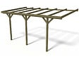 HABITAT ET JARDIN - Carport bois adossé voiture "Solar 2" - 300 x 454 x 245 cm - vignette