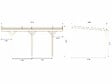 HABITAT ET JARDIN - Carport bois adossé voiture "Solar 2" - 300 x 454 x 245 cm - vignette