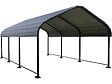 HABITAT ET JARDIN - Carport abri de voiture en métal "Phoenix" - 13,5 m² - Gris - vignette
