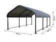 HABITAT ET JARDIN - Carport abri de voiture en métal "Phoenix" - 13,5 m² - Gris - vignette