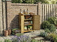 HABITAT ET JARDIN - Armoire de jardin en bois avec roulettes "Alexia" - 66 x 41 x 101 cm - Marron - vignette