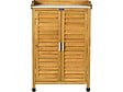 HABITAT ET JARDIN - Armoire de jardin en bois avec roulettes "Alexia" - 66 x 41 x 101 cm - Marron - vignette