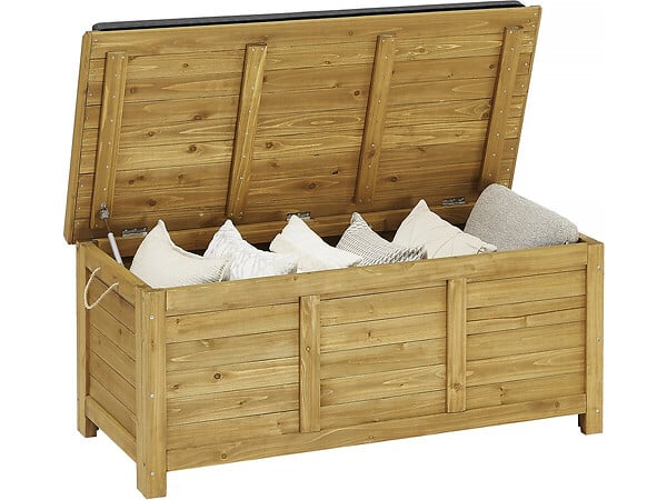 HABITAT ET JARDIN - Coffre de jardin "Gana" en bois - 125 x 60 x 55 cm - Marron - large