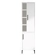 HABITAT ET JARDIN - Armoire multifonctionnelle en bois "Vile" - 45 x 35 x 174 cm - Blanc - vignette