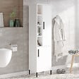 HABITAT ET JARDIN - Armoire multifonctionnelle en bois "Vile" - 45 x 35 x 174 cm - Blanc - vignette