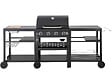 HABITAT ET JARDIN - Barbecue à gaz cuisine d'extérieur - 12 kw - 4 brûleurs - Noir - vignette