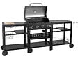 HABITAT ET JARDIN - Barbecue à gaz cuisine d'extérieur - 12 kw - 4 brûleurs - Noir - vignette