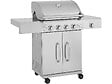HABITAT ET JARDIN - Barbecue gaz en inox avec 5 brûleurs dont 1 latéral "Brazzo" - 118 x 57 x 104 cm - Gris clair - vignette