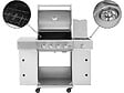 HABITAT ET JARDIN - Barbecue gaz en inox avec 5 brûleurs dont 1 latéral "Brazzo" - 118 x 57 x 104 cm - Gris clair - vignette