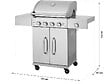 HABITAT ET JARDIN - Barbecue gaz en inox avec 5 brûleurs dont 1 latéral "Brazzo" - 118 x 57 x 104 cm - Gris clair - vignette
