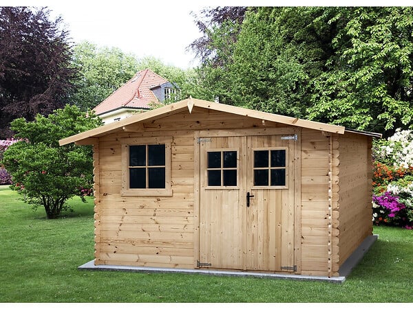 HABITAT ET JARDIN - Abri de jardin en bois 14m² "Oz" - 388 x 298 x 225 cm - 28 mm - large