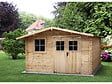 HABITAT ET JARDIN - Abri de jardin en bois 14m² "Oz" - 388 x 298 x 225 cm - 28 mm - vignette