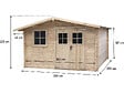 HABITAT ET JARDIN - Abri de jardin en bois 14m² "Oz" - 388 x 298 x 225 cm - 28 mm - vignette