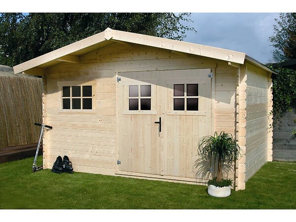 HABITAT ET JARDIN - Abri jardin bois - 19,72 m² - 4.64 x 4.25 x 2,32 m - 28 mm - large