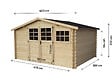 HABITAT ET JARDIN - Abri de jardin en bois "Rocval" - 456 x 425 x 232 cm - 19.42 m² - 28 mm - vignette