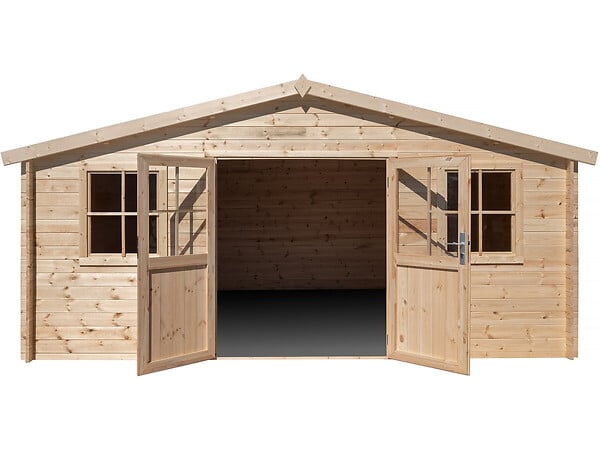 HABITAT ET JARDIN - Abri de jardin bois "Alex" - 20.20 m² - 4.80 x 4.00 x 2.39 m - 28 mm - large