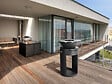 HABITAT ET JARDIN - Barbecue plancha brasero a charbon et bois "Cesar" - 49 x 49 x 92 cm - Noir - vignette