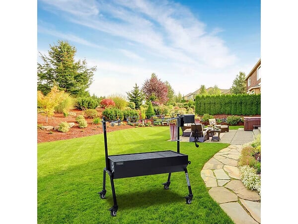 HABITAT ET JARDIN - Rôtissoire charbon avec broche électrique "Senator" - Noir - large