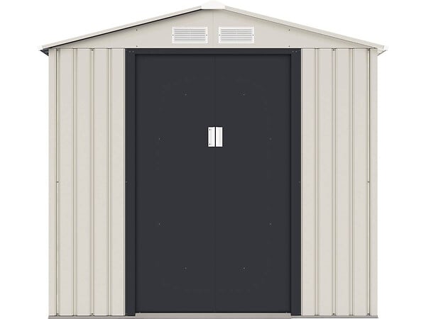 HABITAT ET JARDIN - Abri de jardin métal "Nebraska" - 2.71 m² - Beige/gris anthracite - large