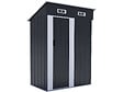 HABITAT ET JARDIN - Abri de jardin métal porte coulissante "Memphis" - 1,36 m² - Gris - vignette
