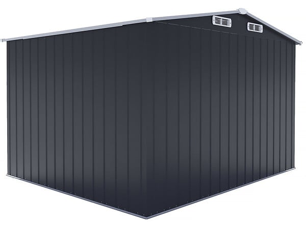 HABITAT ET JARDIN - Abri de jardin métal avec porte coulissante "Boston" - 8 m² - Gris - large