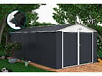 HABITAT ET JARDIN - Garage métal " Houston" - 15,36 m² avec gouttière  - Anthracite - vignette