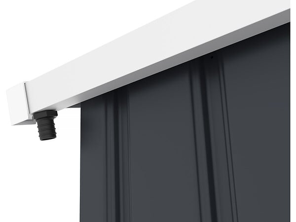 HABITAT ET JARDIN - Garage métal " Houston" - 15,36 m² avec gouttière  - Anthracite - large
