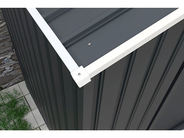 HABITAT ET JARDIN - Garage métal " Houston" - 15,36 m² avec gouttière  - Anthracite - large
