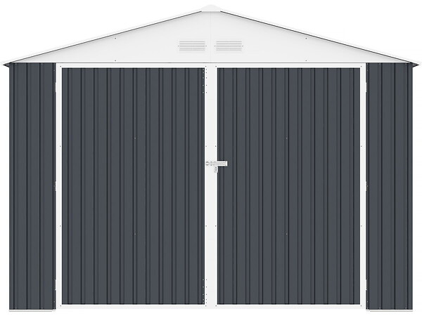 HABITAT ET JARDIN - Garage métal "Houston" 15,36 m² - Anthracite - large