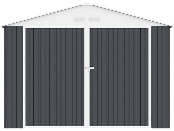 HABITAT ET JARDIN - Garage en métal "Houston" 18,56m²  - Anthracite - large