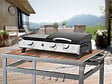 HABITAT ET JARDIN - Plancha gaz avec couvercle "Rasio" - 7.5 KW - 3 brûleurs - Noir - vignette