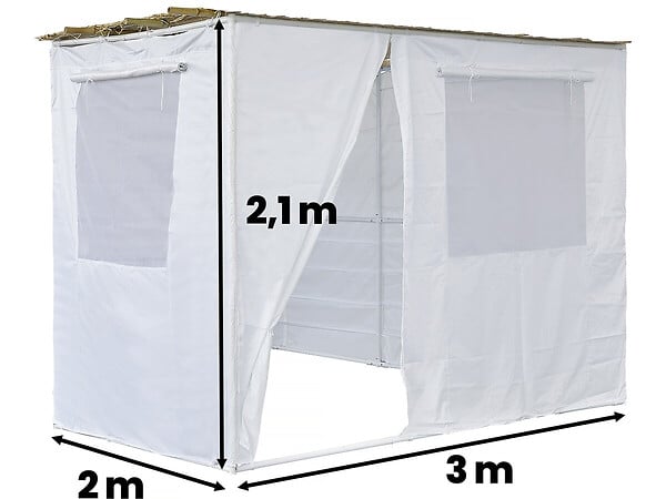 HABITAT ET JARDIN - Souccah en Kit NINA ajustable - 3 x 2 - 2 Rouleaux de bambou et tasseaux de bambou - large