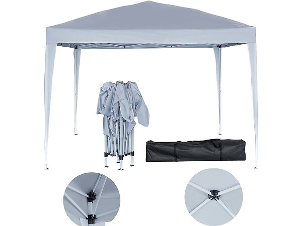 HABITAT ET JARDIN - Tonnelle de jardin pliante "Svetlana 3" - 9 m² - 3 x 3 m - Blanc - large