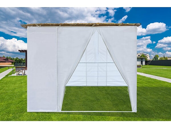 HABITAT ET JARDIN - Souccah en Kit NINA ajustable 3 x 3 -3 Rouleaux de bambou et  tasseaux de bambou - large