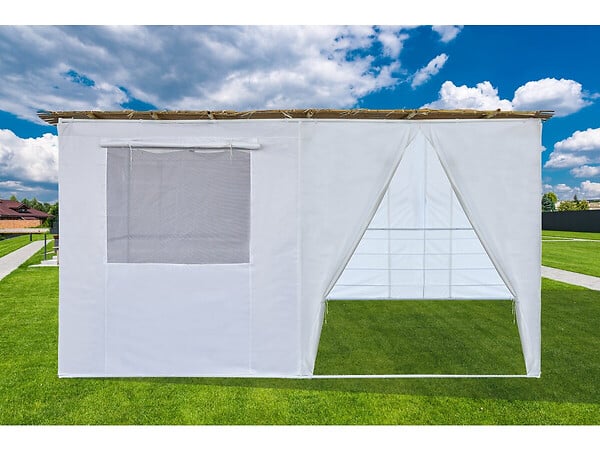 HABITAT ET JARDIN - Souccah en Kit NINA ajustable - 4 x 3 - 4 Rouleaux de bambou et 15 tasseaux de bambou - large