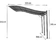 HABITAT ET JARDIN - Pergola tonnelle adossée en métal - 3 x 4 m - Gris - vignette