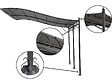 HABITAT ET JARDIN - Pergola tonnelle adossée en métal - 3 x 4 m - Gris - vignette
