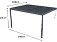 HABITAT ET JARDIN - Pergola adossée en aluminium "Windsor" - Gris anthracite - 3 x 4 m - vignette