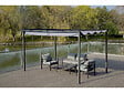HABITAT ET JARDIN - Pergola en aluminium avec toit rétractable - 3 x 4 m - Gris anthracite - vignette