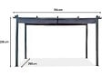HABITAT ET JARDIN - Pergola en aluminium avec toit rétractable - 3 x 4 m - Gris anthracite - vignette