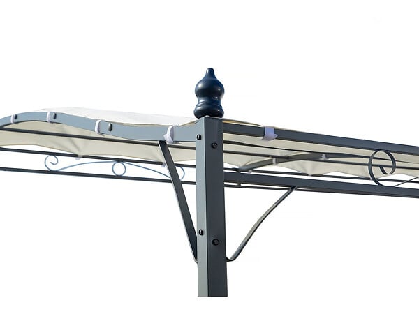 HABITAT ET JARDIN - Pergola inclinée en métal - 3 x 2,5 m - Beige - large