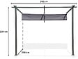 HABITAT ET JARDIN - Pergola adossée avec toit rétractable - 3 x 3 m - Gris anthracite - vignette