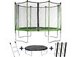 HABITAT ET JARDIN - Trampoline Yoopi 2 LUXE - Ø 3.65 m - Avec filet + échelle + couverture + kit d'ancrage - vignette