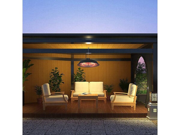 HABITAT ET JARDIN - Chauffage électrique suspendu - 1500W - Noir - large