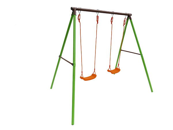 HABITAT ET JARDIN - Portique acier "Polo" - 1.95m - 2 agrès - large