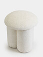 HABITAT ET JARDIN - Pouf en tissu "Magnus" - 45 x 45 x 48 cm - Blanc - vignette