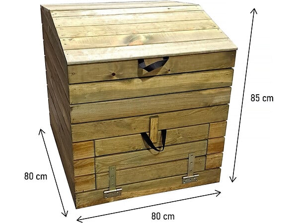 HABITAT ET JARDIN - Composteur en bois 500L "Douglas" 80 x 80 x 85 cm - large
