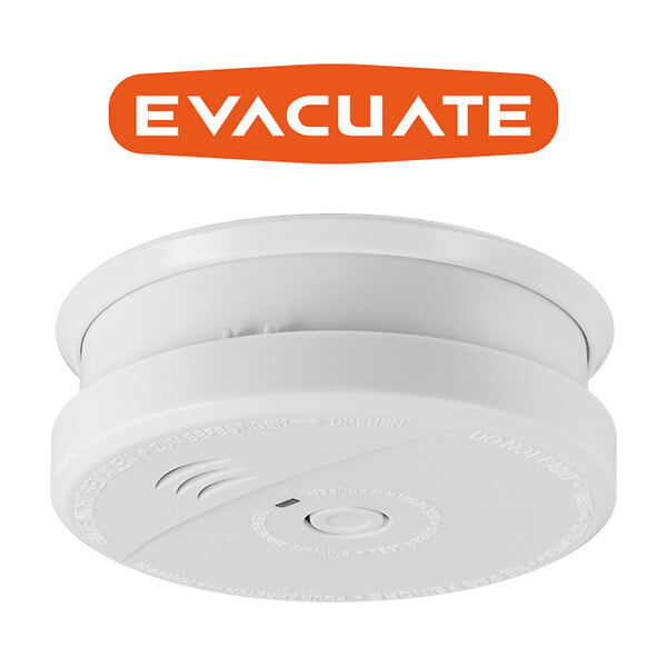 EVACUATE - EVACUATE Détecteur de fumée NF autonomie 5 ans - Garantie 3 ans - large