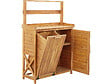 HABITAT ET JARDIN - Armoire de jardin en bois avec poubelle intégrée "Lou" - Marron - vignette