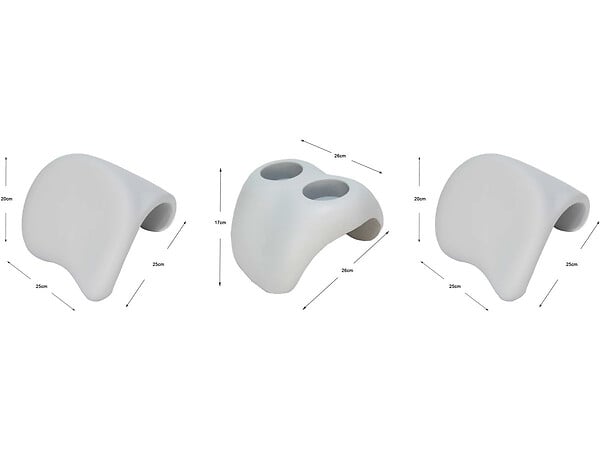 HABITAT ET JARDIN - Lot de 2 Appuie-têtes et 1 Porte-gobelet pour Spa - large